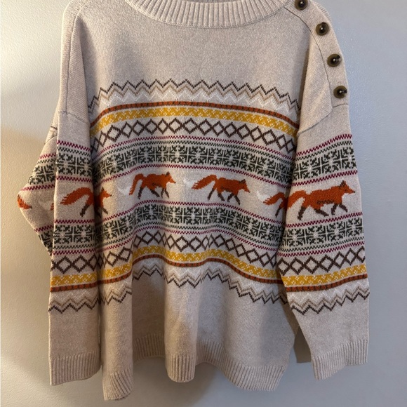 FAIR ISLE MOCKNECK PULLOVER - Picture 2 of 4